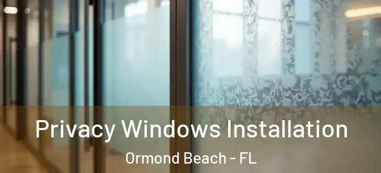 Privacy Windows Installation Ormond Beach - FL